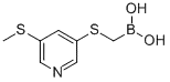 Molecular Structure of 913835-66-2 (5-(METHYLTHIO)PYRIDIN-3-YLTHIOMETHYLBORONIC ACID 95)